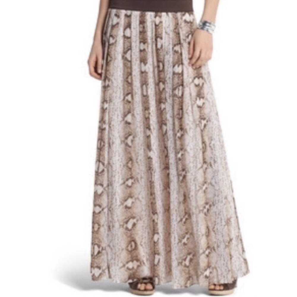 NWOT White House Black Market Snake Print Maxi Skirt